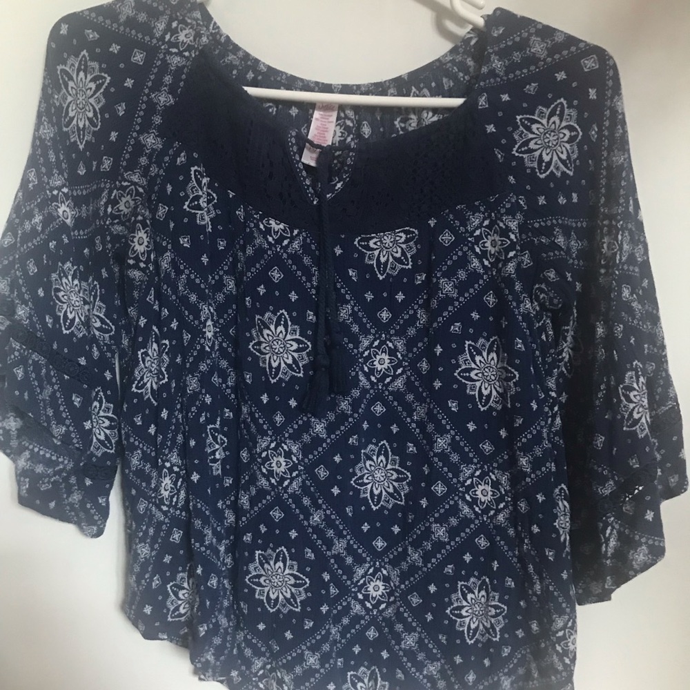 Justice blue top